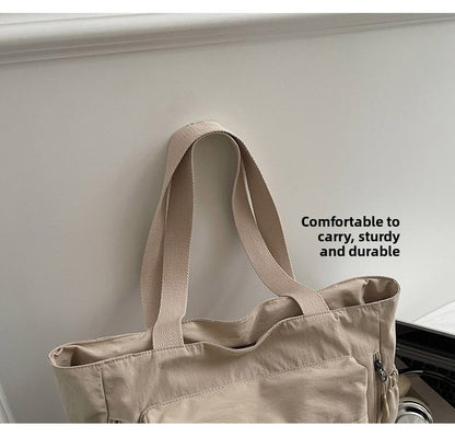 Stylish Nylon Canvas Shoulder Bag for Women Spacious Top Handle Bag Tote Casual  Comfortable and Versatile Texture Commuter Bag