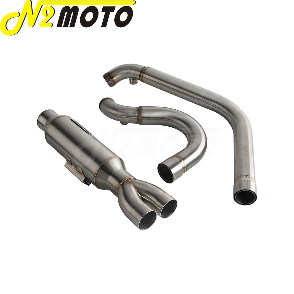 Motorcycle 2-into-1 Exhaust Muffler System For Harley Touring Electra Glide FLHTI FLHTK FLHTPI FLHTKL FLHTCUI FLHTKSE 2017-2025