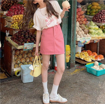 new summer fashion cusual brand female women girls Denim Skirt