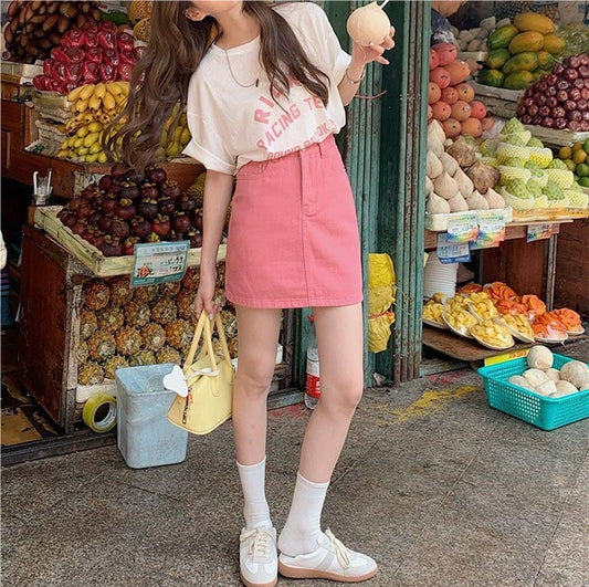 new summer fashion cusual brand female women girls Denim Skirt