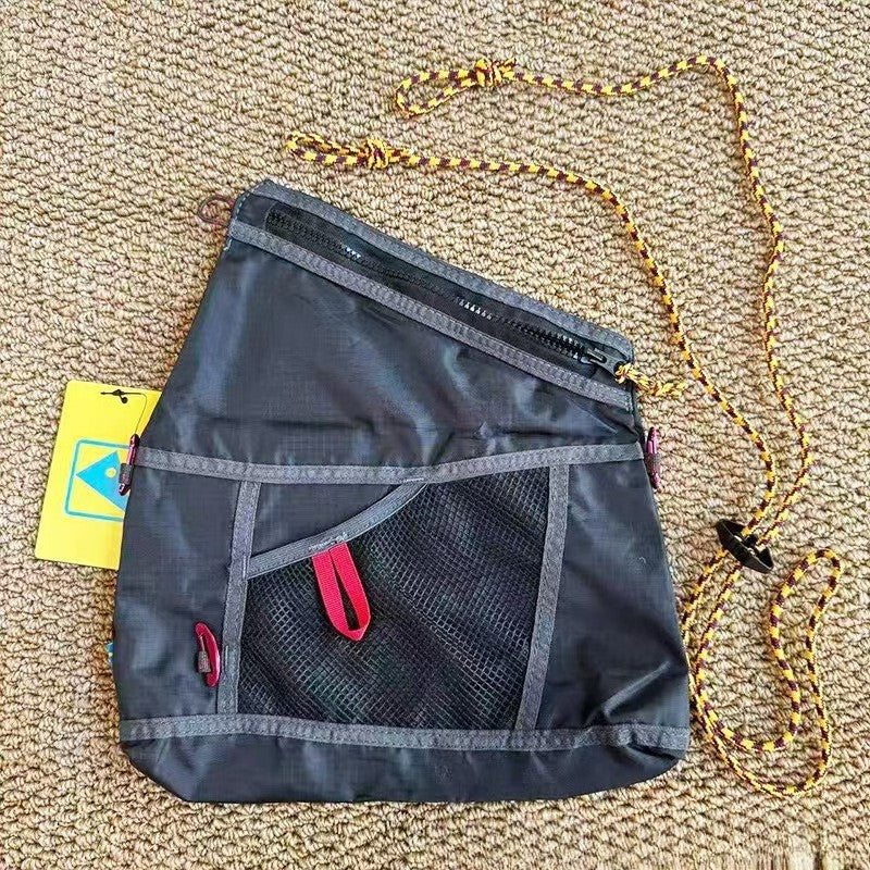 2025 New Ultra-Light Unisex Single-Shoulder Crossbody Bag, Hollow Mesh Color-Blocked Men's Cycling Travel Messenger Bag