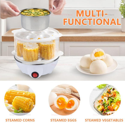 Panela Elétrica Cozedora de Ovos Máquina Rápida para Cozinhar Ovos, Escalfados, Mexidos e Omeletes com Desligamento Automático Eletrodoméstico de Cozinha