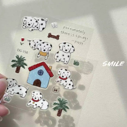Korean INS-style Jelly Stickers Cute 3D Relief Decal Decorative Kawaii Stickers Mobile Phone Case DIY PC Waterproof Decals
