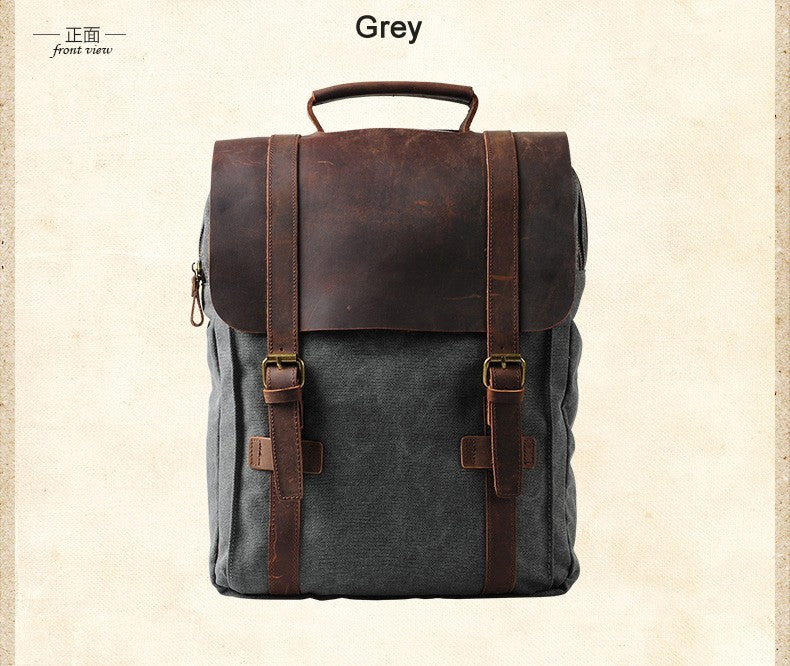 Fashion Male Backpack Leather military Canvas backpack Men backpack women school backpack school bag bagpack rucksack mochila