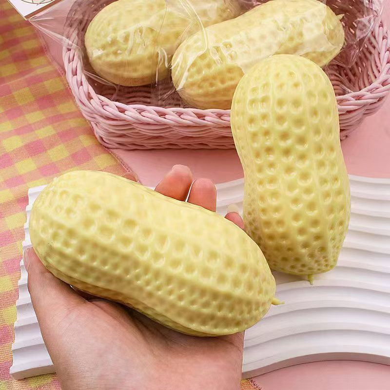 Fun Peanut Squishy Toy, Realistic Peanut Stress Relief & Decompression Fidget, Pinching Toy for Office Desk Relaxation and Gift