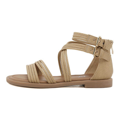 New 2025 European And American Fashion Comfortable Breathable Exposed Toe Thick Sole Soft Sole Crossed Roman Sandal Boots