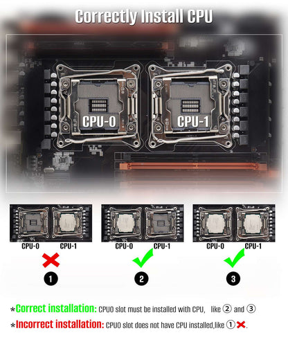 X99 Motherboard Dual CPU M.2 LGA 2011 V3 E-ATX USB3.0 SATA3 8 DIMM DDR4 Support Xeon processor slot 2011-3