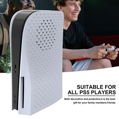 HONCAM PS5 Faceplate Premium ABS Cover Shell Disc & Digital Console Cover Plates, Anti-Dust Protective Shell Covers for PS5White