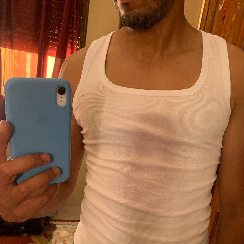 Men Muscle Vests Cotton Underwear Sleeveless Tank Top Solid Muscle Vest Undershirts O-neck Gymclothing Bodybuilding Tank Tops