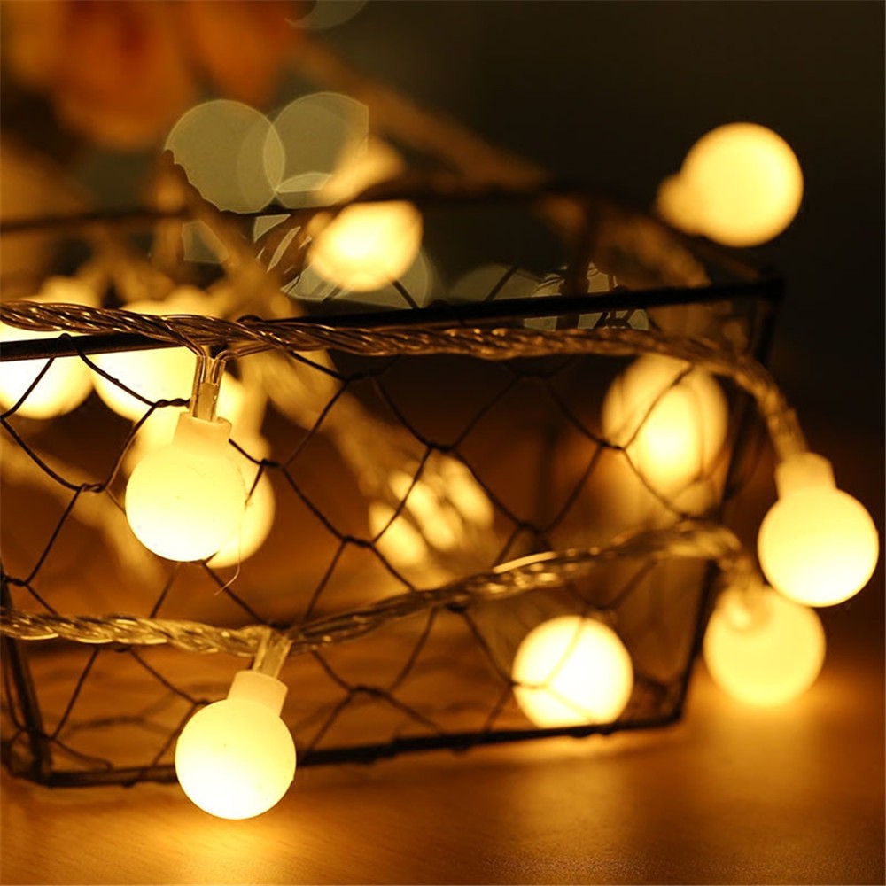 5M 10M 20M 30M 50M Cherry Balls LED Fairy String Lights  220V 110V Operated Wedding Christmas Outdoor Room Garland Decoration
