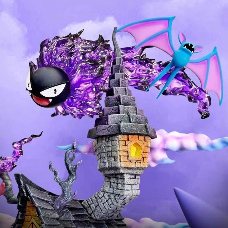 32cm/12.6in Figura de Pokémon Gengar da Família Evolutiva Ainme Bonecos de Ação Coleção de Estátuas de PVC Modelo Brinquedos Presentes