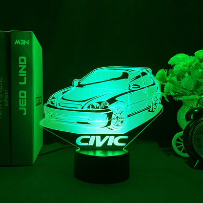 Sports Car 3d Illusion Lamp for Kids Bedroom Decor Nightlight Touch Sensor Atmosphere Birthday Gift Supercar Led Night Light