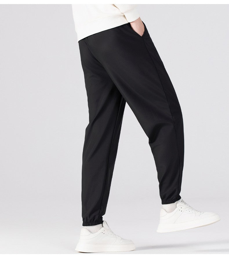 Winter Running Pants Men's Outdoor Waterproof Windproof Thickened Jogging Sports Trousers Warm Fitness Sports Casual Long Pants