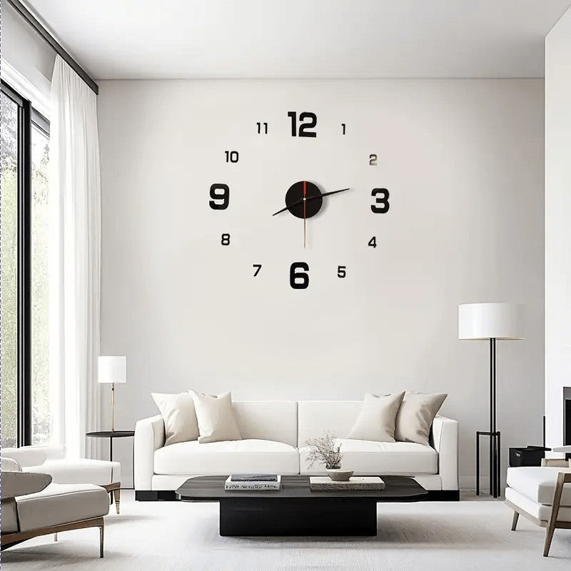 Simple LED wall clock with night light function, silent, modern decorative digital wall clock, DIY 3D digital wall clock