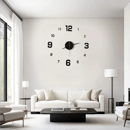 Simple LED wall clock with night light function, silent, modern decorative digital wall clock, DIY 3D digital wall clock