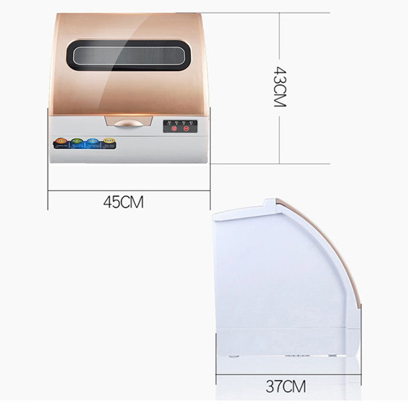 800W Dishwasher Home Desktop Fully Automatic Sterilization and Cleaning Integrated Mini Dishwasher 220V 50Hz