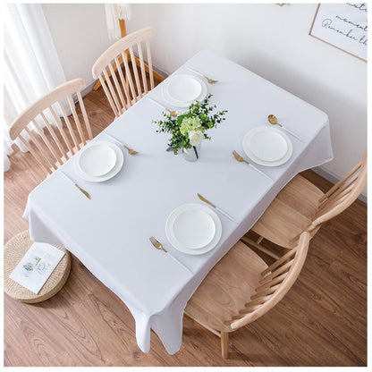 white tablecloth home dinner party oversized table cover wedding banquet outdoor party cover hotel decoration tablecloths