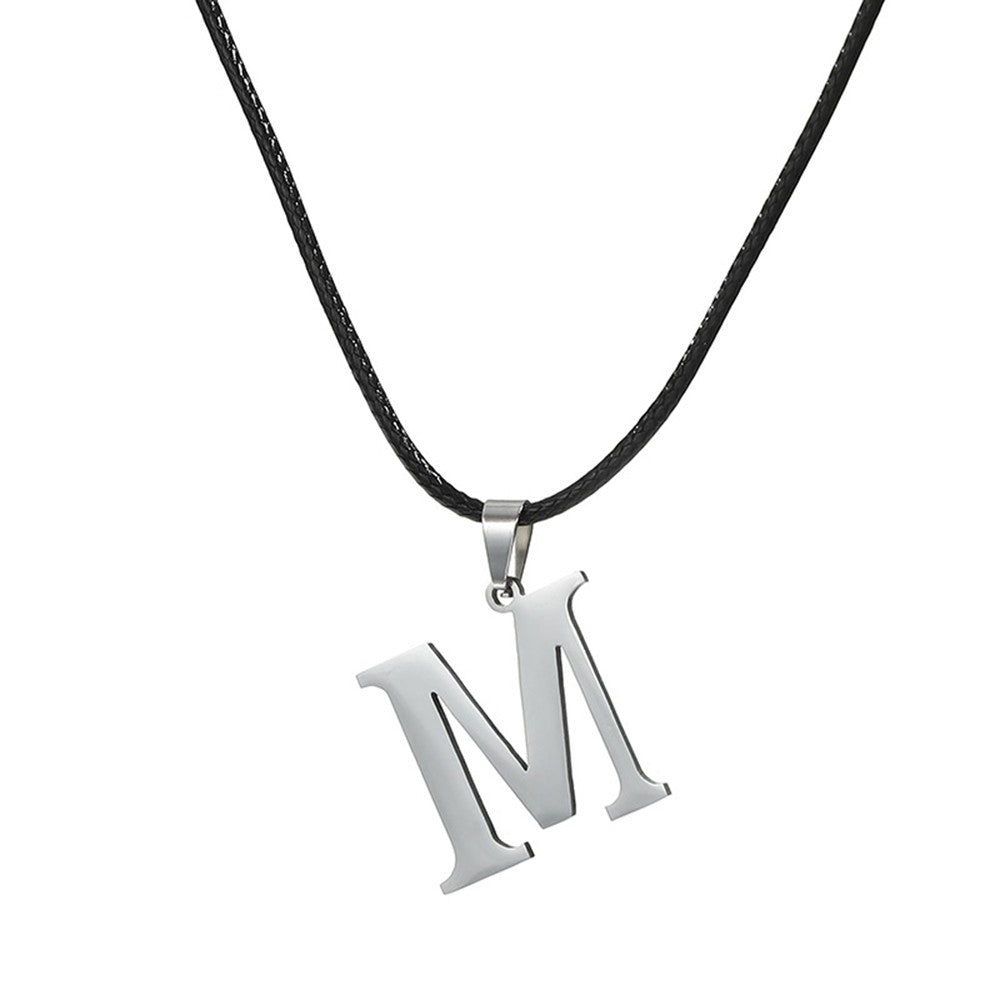 Novo Colar Inicial de A-Z Alfabeto em Aço Inoxidável 26 Letras Inglesas Colar Para Homens Mulheres Presentes de Joias Personalizadas