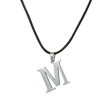 Novo Colar Inicial de A-Z Alfabeto em Aço Inoxidável 26 Letras Inglesas Colar Para Homens Mulheres Presentes de Joias Personalizadas