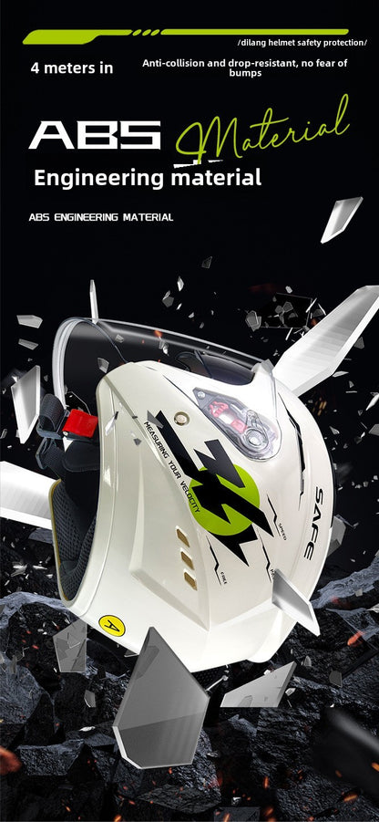 Capacete de 58-62cm para Moto de Inverno Térmico, Carro Elétrico, Feminino e Masculino, Com Lente Dupla e Uso nas Quatro Estações
