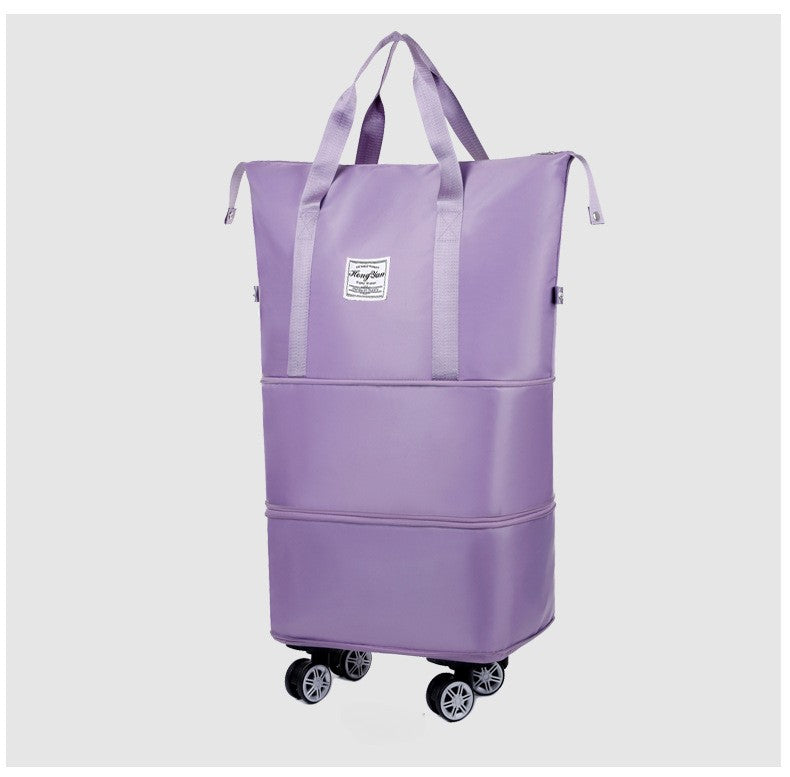 Mala expansível com rodízio universal Grande capacidade de armazenamento para separação de itens secos e molhados Bolsa de viagem e fitness leve