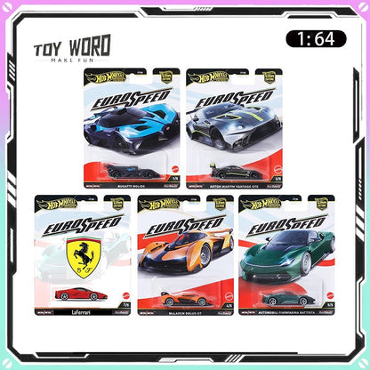 2025 New 1/64 Hot Wheels Car Model Car Culture L Case (Mix 6) Eurospeed Set Die-Cast Model Collection Alloy Car Model Toy Gift
