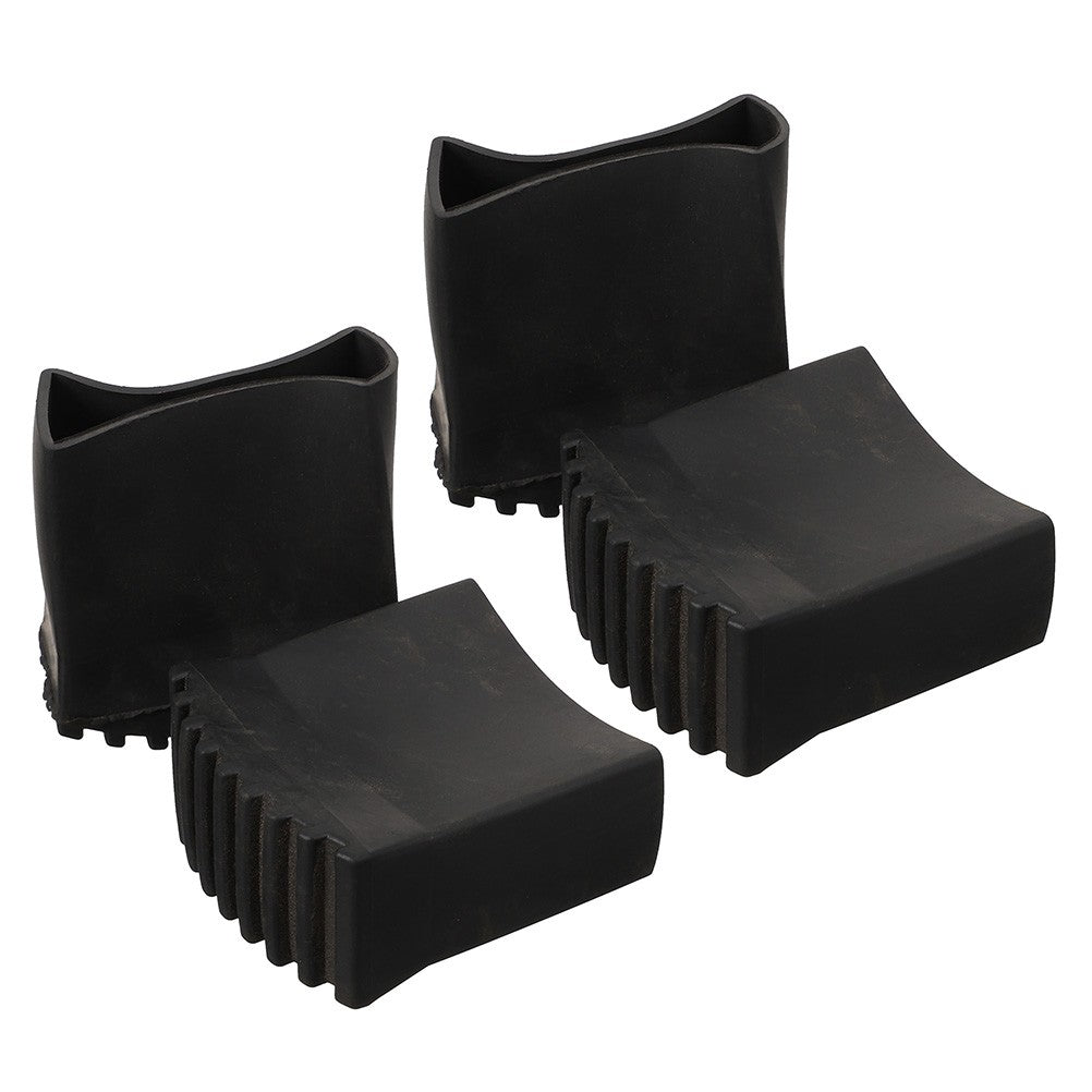 Protetores Antiderrapantes Quadrados para Pés de Escada 5x2,5CM Borracha Antiderrapante Almofadas Pés Dobráveis Ferramentas de Construção Preto Pisos