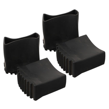 Protetores Antiderrapantes Quadrados para Pés de Escada 5x2,5CM Borracha Antiderrapante Almofadas Pés Dobráveis Ferramentas de Construção Preto Pisos