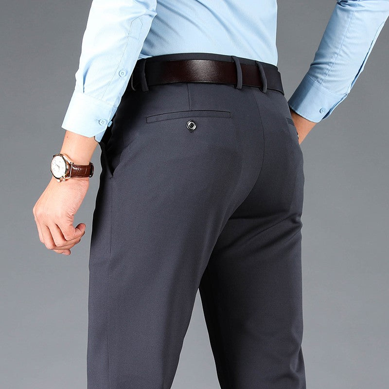 Calça Masculina Social Esporte Fina Primavera Outono Calças Pretas Azul Marinho Calça Social Masculina Calça Reta Esportiva Elegante Tamanho Grande
