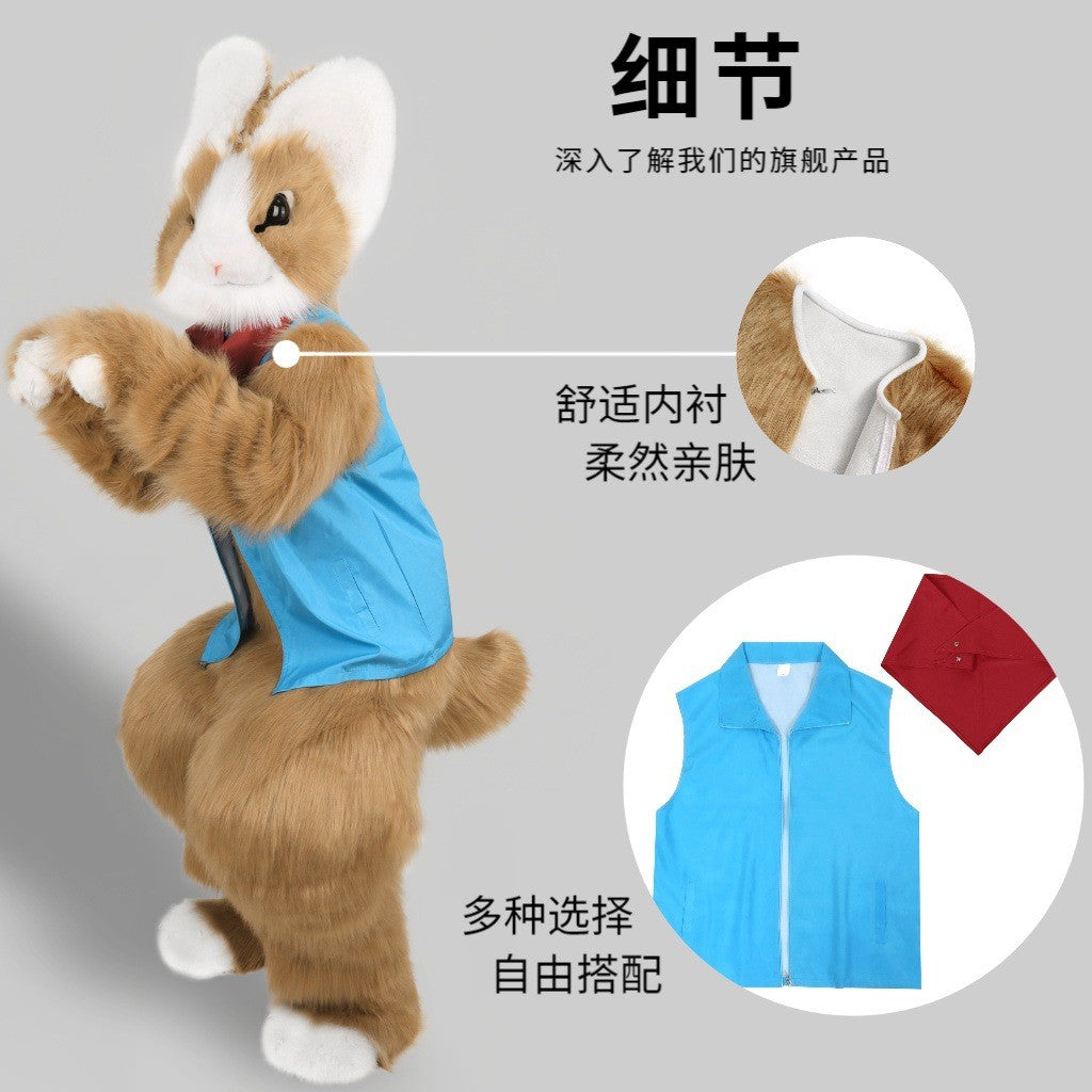 Adult Finished Product Full Set of Realistic Rabbit Fursuit Suit Cartoon Mascot Christmas Fancy Dress Halloween Mascot Costume