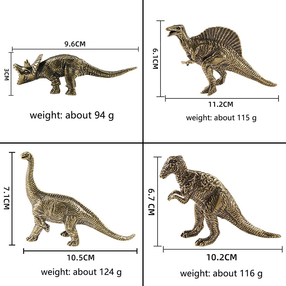 Dinossauro Alossauro Estegossauro Pterossauro Dimetrodon Diplodoco Estátua Decoração de Mesa de Escritório Jurássico Estatueta de Cobre 12 Estilos