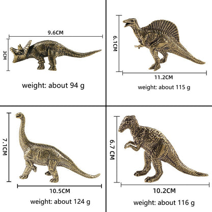 Dinossauro Alossauro Estegossauro Pterossauro Dimetrodon Diplodoco Estátua Decoração de Mesa de Escritório Jurássico Estatueta de Cobre 12 Estilos