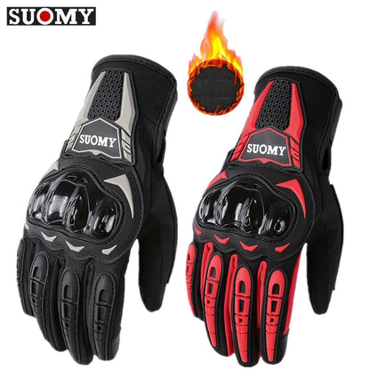 Luvas de motocicleta à prova d'água SUOMY para inverno, masculinas e femininas, primavera outono, luvas de motocross para motociclistas, tela sensível ao toque, luvas de ciclismo para motos