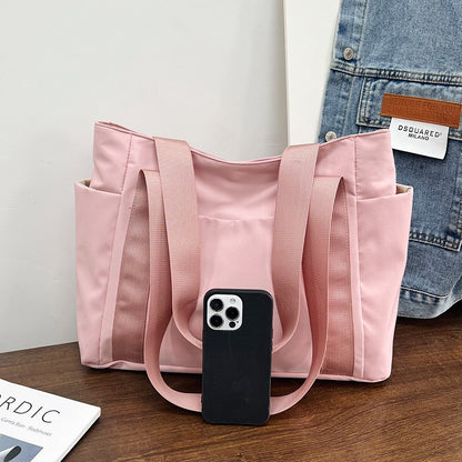 2024 New Handbags Casual Shopping Bags for Women Soft Canvas Big Capacity Tote Bag Messenger Big Mummy Shoulder Bag Ladies