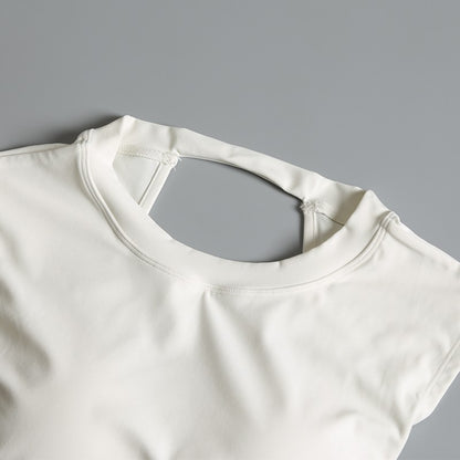 Yoga Suit Sports Top Women with Chest Pad Sexy Short-sleeved T-shirt Running Beauty Back Pilates Training Fitness Clothes Summer