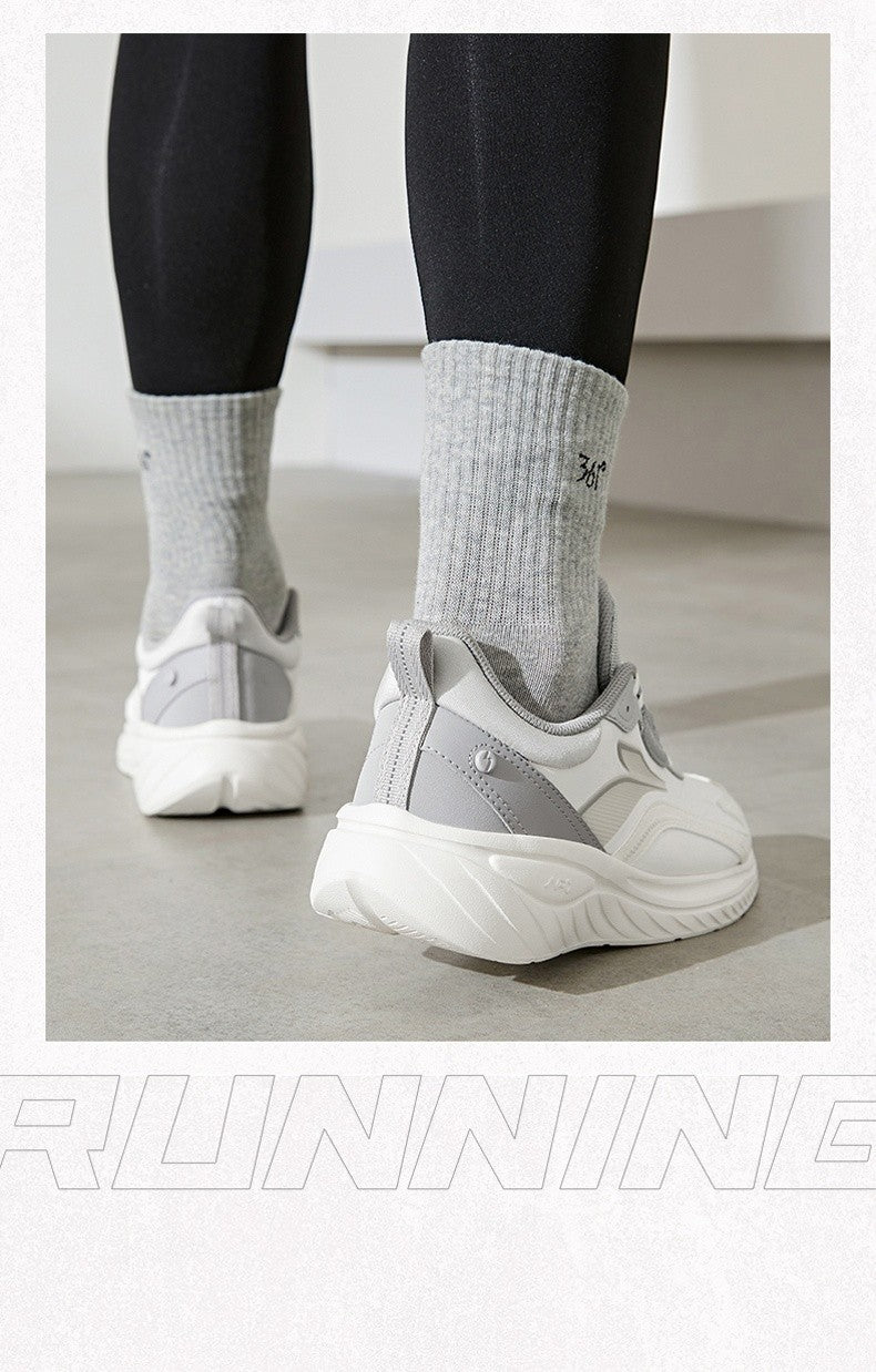 361 Degrees SoftFlow 3 Men's Running Shoes Autumn Leather Lightweight Shock-absorption Fitness Commuting Sneakers Male 672432232