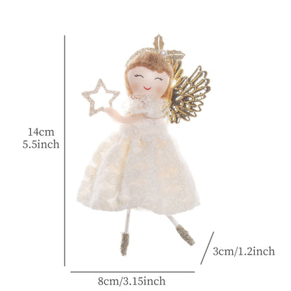 2024 New Year Gift Cute Christmas Angel Doll Xmas Tree Ornament Noel Deco Christmas Decoration for Home Natal Navidad 2023 Decor