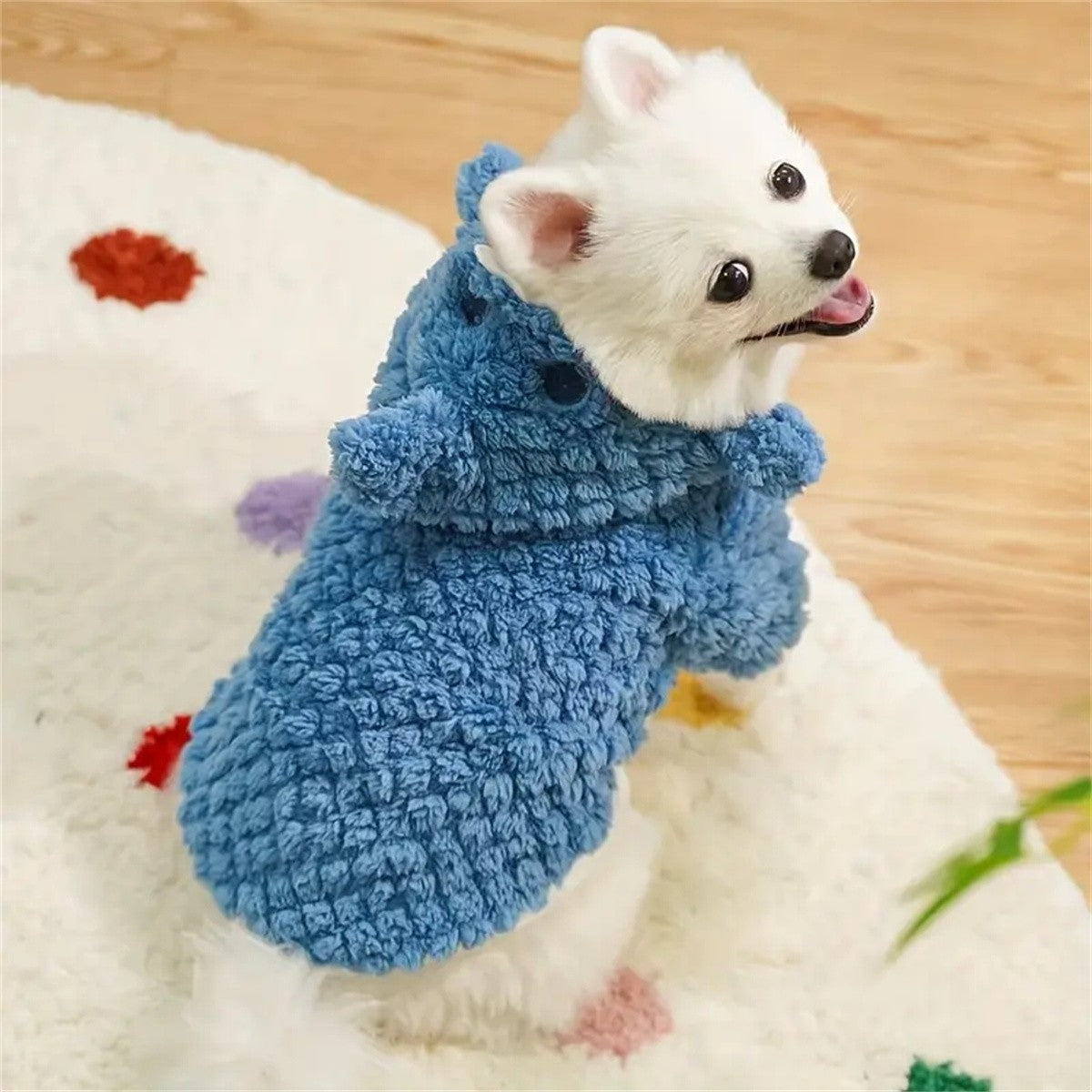 1 Unidade Moletom Quentinho Tubarão para Pets - Suéter de Fleece Grosso e Quente para Cães e Gatos de Raças Pequenas a Grandes - Perfeito para Outono/Inverno