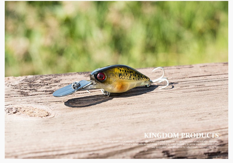 Iscas de Pesca Kingdom de Afundamento Lento 5g 50mm Minnow Crankbaits Pequenas Iscas Artificiais Duras Crank Wobblers de Pesca para Truta