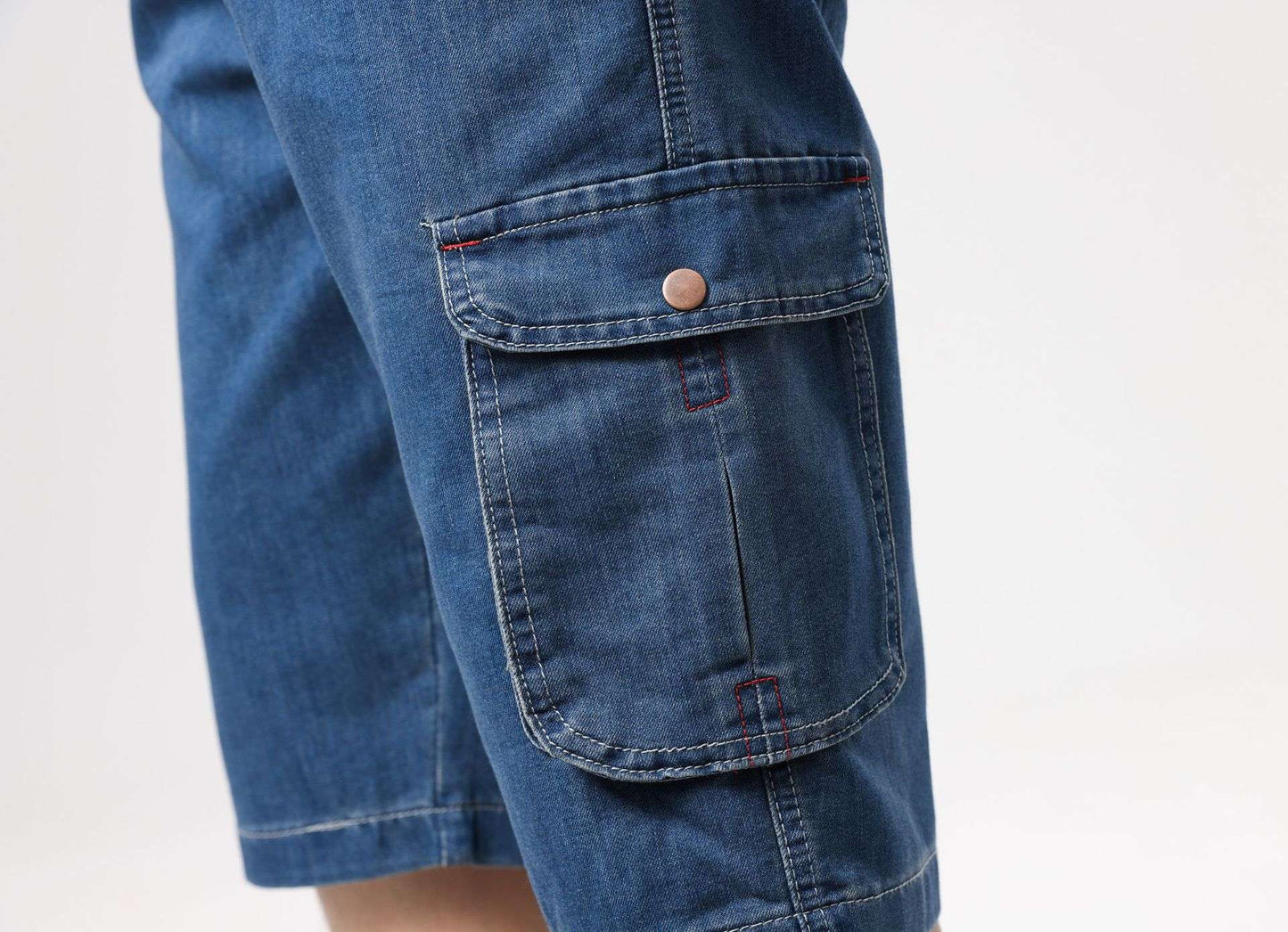 ABOORUN Mens Plus Size Loose Baggy Denim Shorts Fashion Streetwear Hip Hop Skateboard Cargo Jeans Short for Male R1402