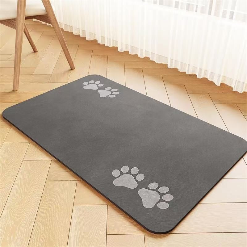 Tapete para Alimentação de Inverno - Jogo Americano Absorvente para Cães e Gatos com Parte Traseira Emborrachada Impermeável e Secagem Rápida