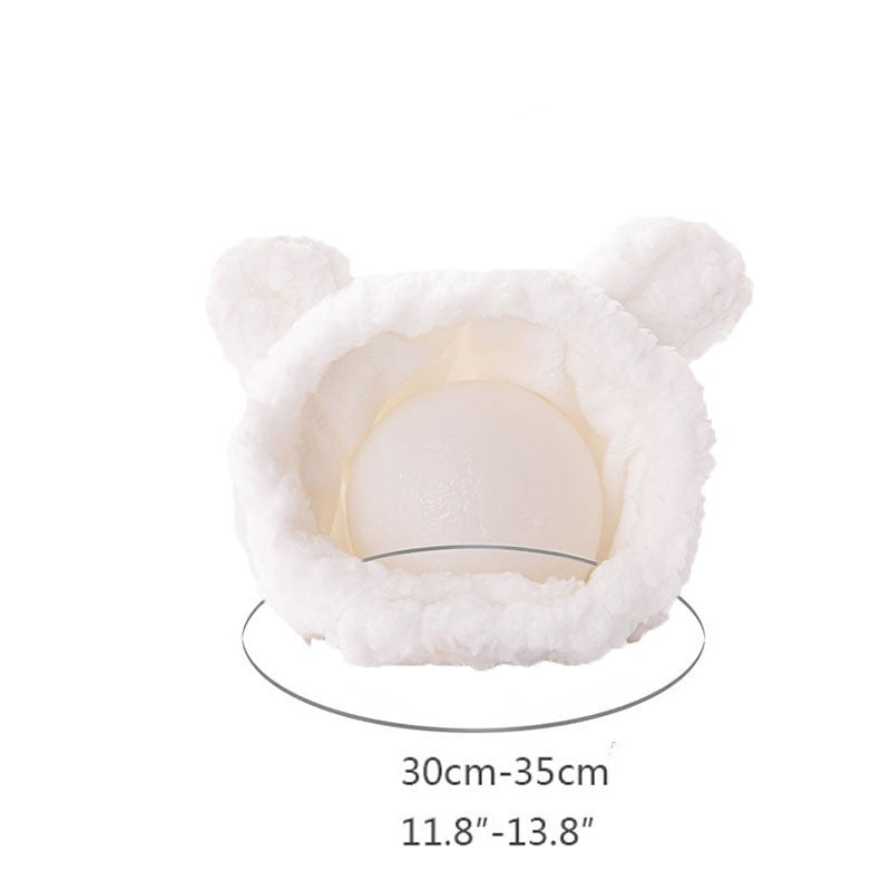 Urso Fofo Coelho Capuz Acessórios para Cães e Gatos de Estimação Cosplay Chapéu de Gato Inverno Lindo Ano Novo Gorro para Filhotes Veludo Macio Suprimentos para Animais de Estimação