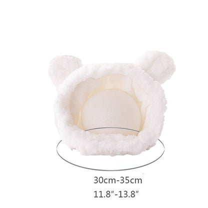 Urso Fofo Coelho Capuz Acessórios para Cães e Gatos de Estimação Cosplay Chapéu de Gato Inverno Lindo Ano Novo Gorro para Filhotes Veludo Macio Suprimentos para Animais de Estimação