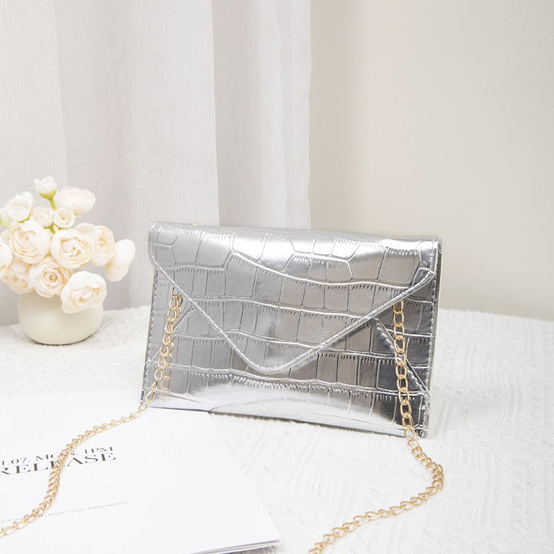 Gold Silver Evening Bag Women Elegant Fashion Banquet Clutch Chain Shoulder Bags Luxury Purse Female Wedding Party Bags Wallet