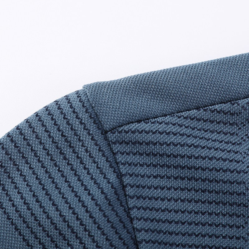 Luxury Quality Men's Polo Shirt Striped Print Pocket Short Sleeve Autumn Lapel T-Shirt Business Classic Casual Trend Menswear