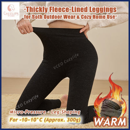 New Heavyweight 300g Plush Fleece Thermal Leggings for Women Winter Extra Warm Thickened Lounge Pants Soft Comfortable Underwear
