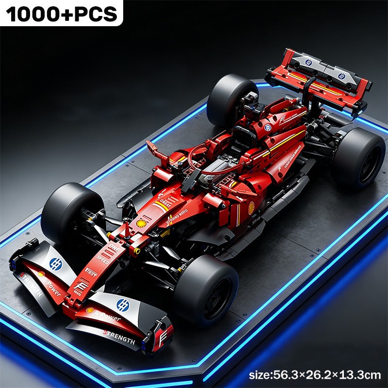 2026 NEW Technical Super Sports Car 1200Pcs RedBlue Racing Car Building Blocks MOC DIY Assembly Model Set Toy Gift for Boy Decor