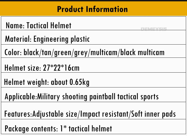 Tactical Fast Helmet Airsoft CS Game Helmets Outdoor Sports Hunting Shooting Paintball Head Protective Gear