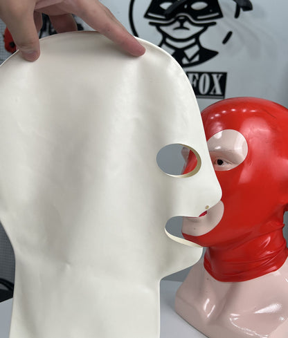 Red Microporous Rubber Stretch Hood Costume Head Mask