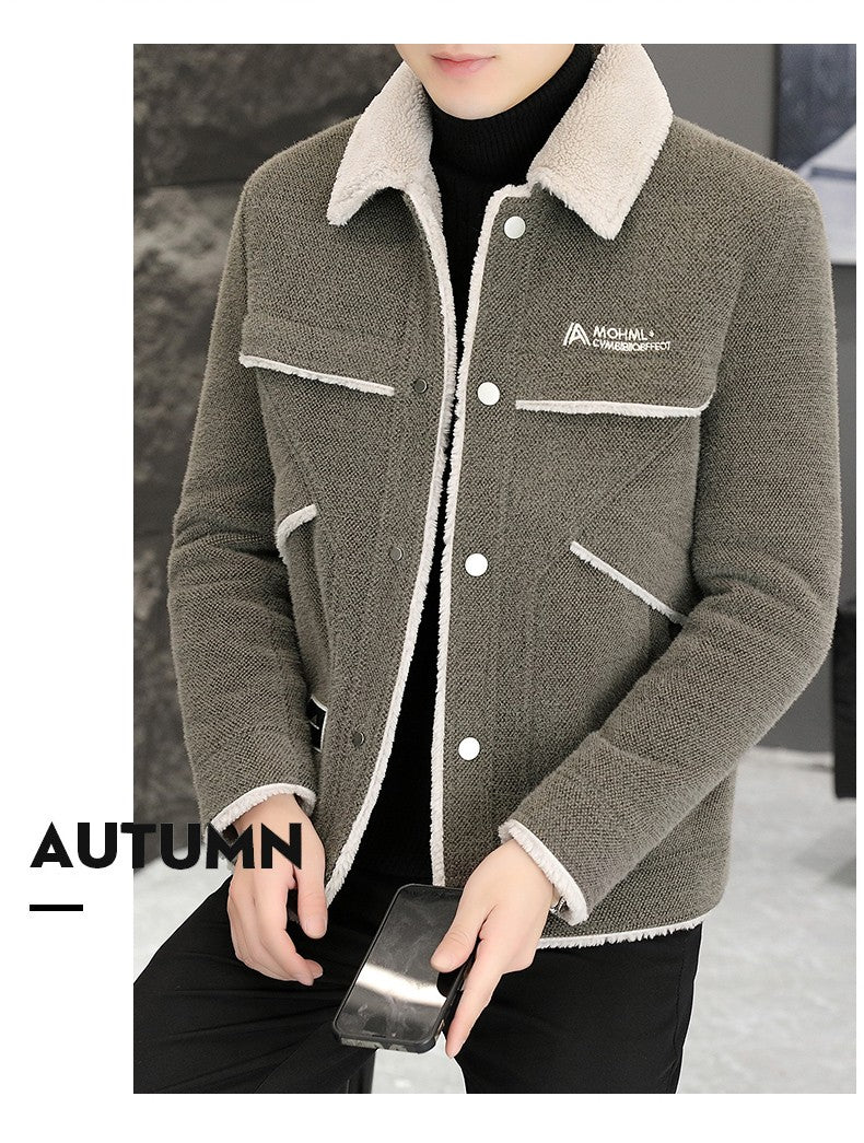 2023 Winter Men's Woolen Jacket Plus Velvet Padded Warm Trench Coat Fashion Casual Business Streetwear Overcoat Men Clothing